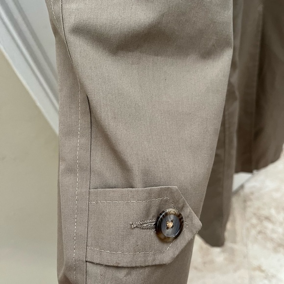 Tan Brooks Brothers men long wool lined trench coat in 42R - Picture 3 of 8